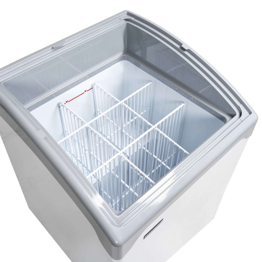 Sliding Curved Glass Lid Chest Freezer - NIC101SCEB /IRL