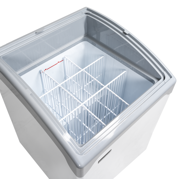 Sliding Curved Glass Lid Chest Freezer - NIC101SCEB /IRL