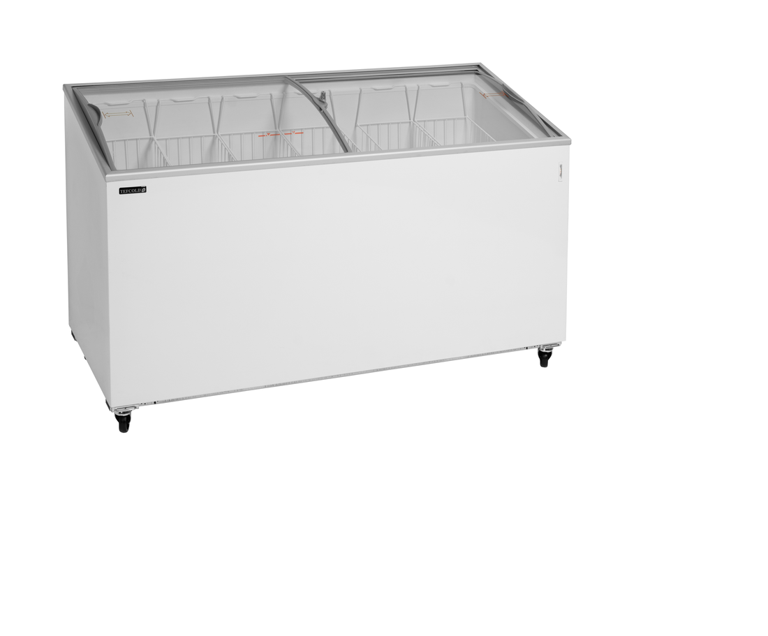 Sliding Curved Glass Lid Chest Freezer - IC500SCEB