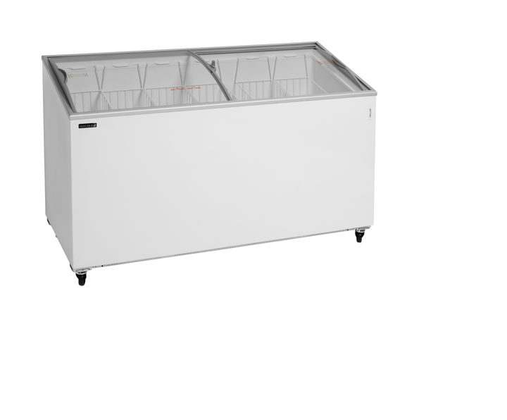 Sliding Curved Glass Lid Chest Freezer - IC500SCEB