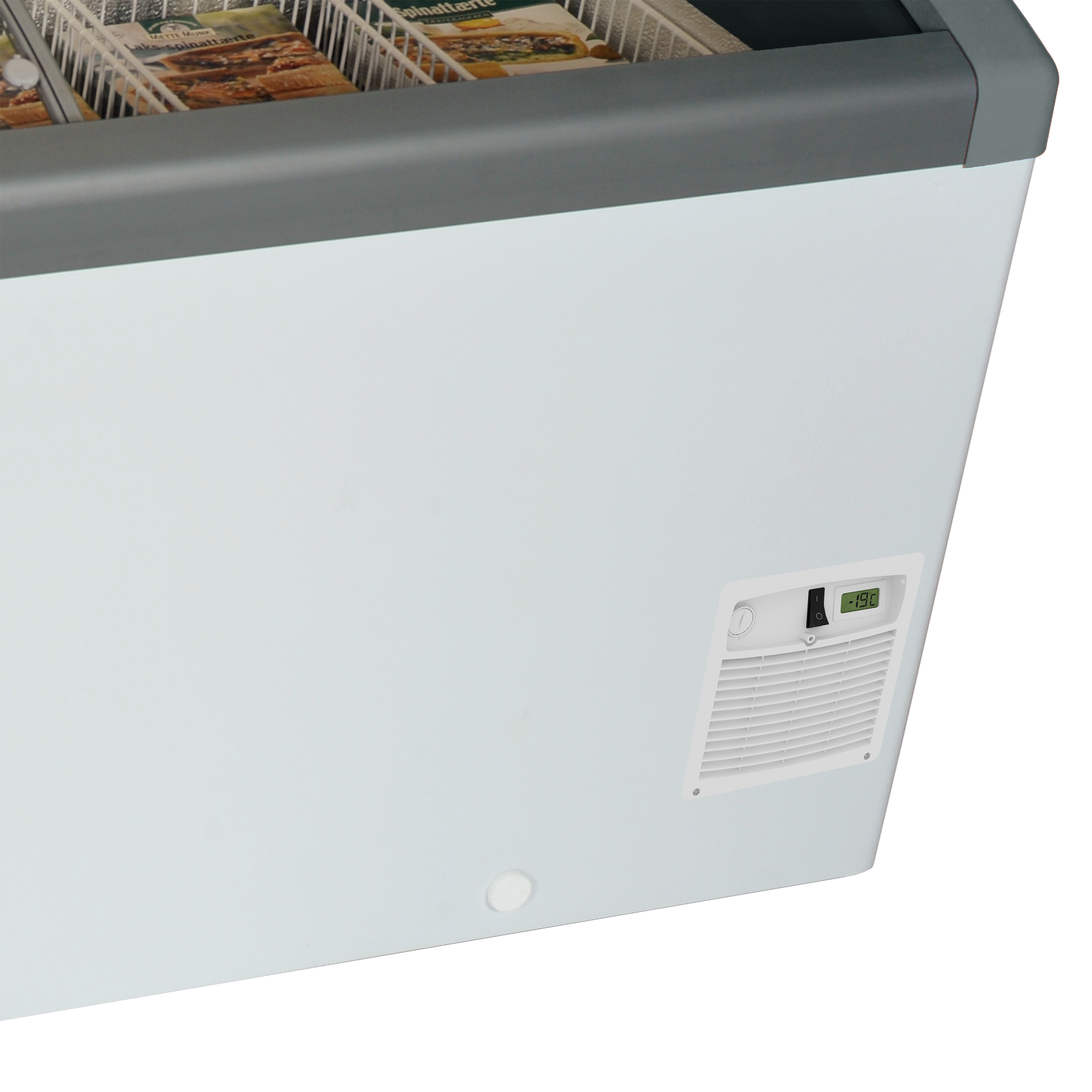 Sliding Curved Glass Lid Chest Freezer - FOCUS 131 (ECO DESIGN)