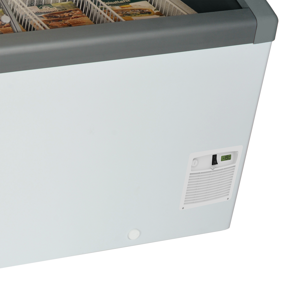 Sliding Curved Glass Lid Chest Freezer - FOCUS 131 (ECO DESIGN)