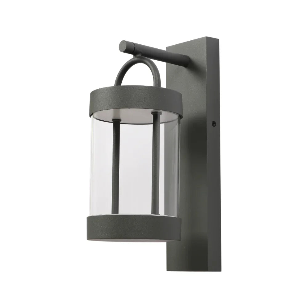 Cassian LED Outdoor Lantern Wall Light 8W 3000K Dark Grey 1