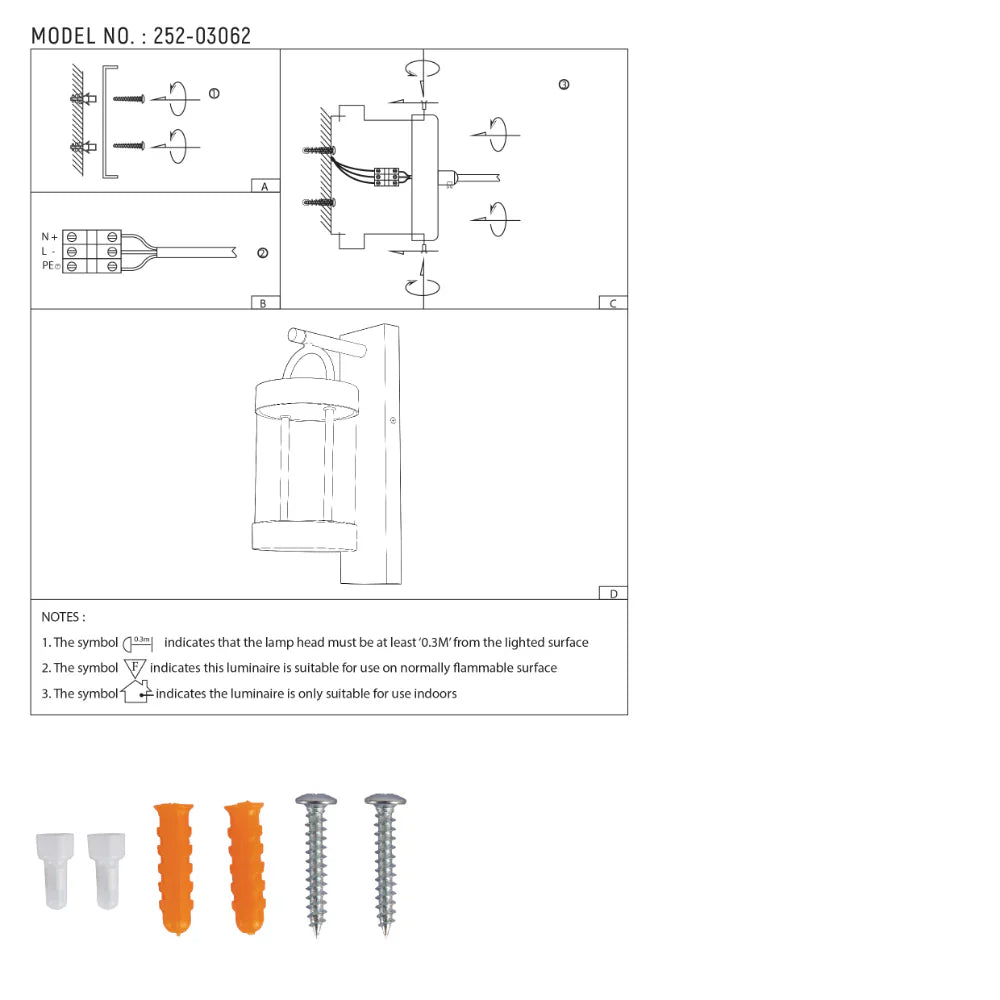 Cassian LED Outdoor Lantern Wall Light 8W 3000K Dark Grey 15