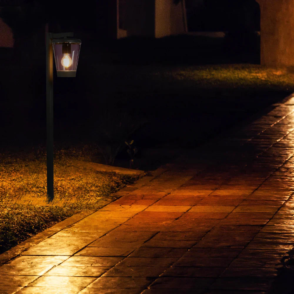 Cavado Outdoor Pathway Bollard Lawn Light E27 Dark Grey 3