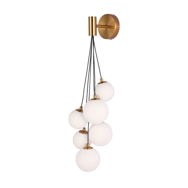 Glass Wall Light TEKLED Celestial Cascade Wall Light-Opal-151-20054