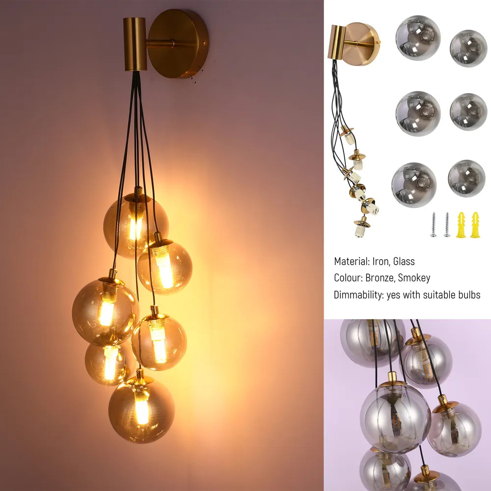 Details of the Celestial Cascade Wall Light-151-20058