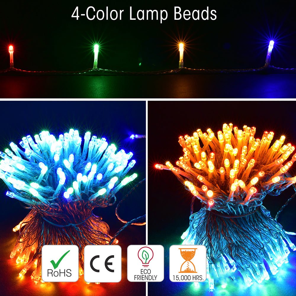 Crater LED String Light 200 LEDs 25m with Power Adaptor Multi-colour LED String Light in use and feature