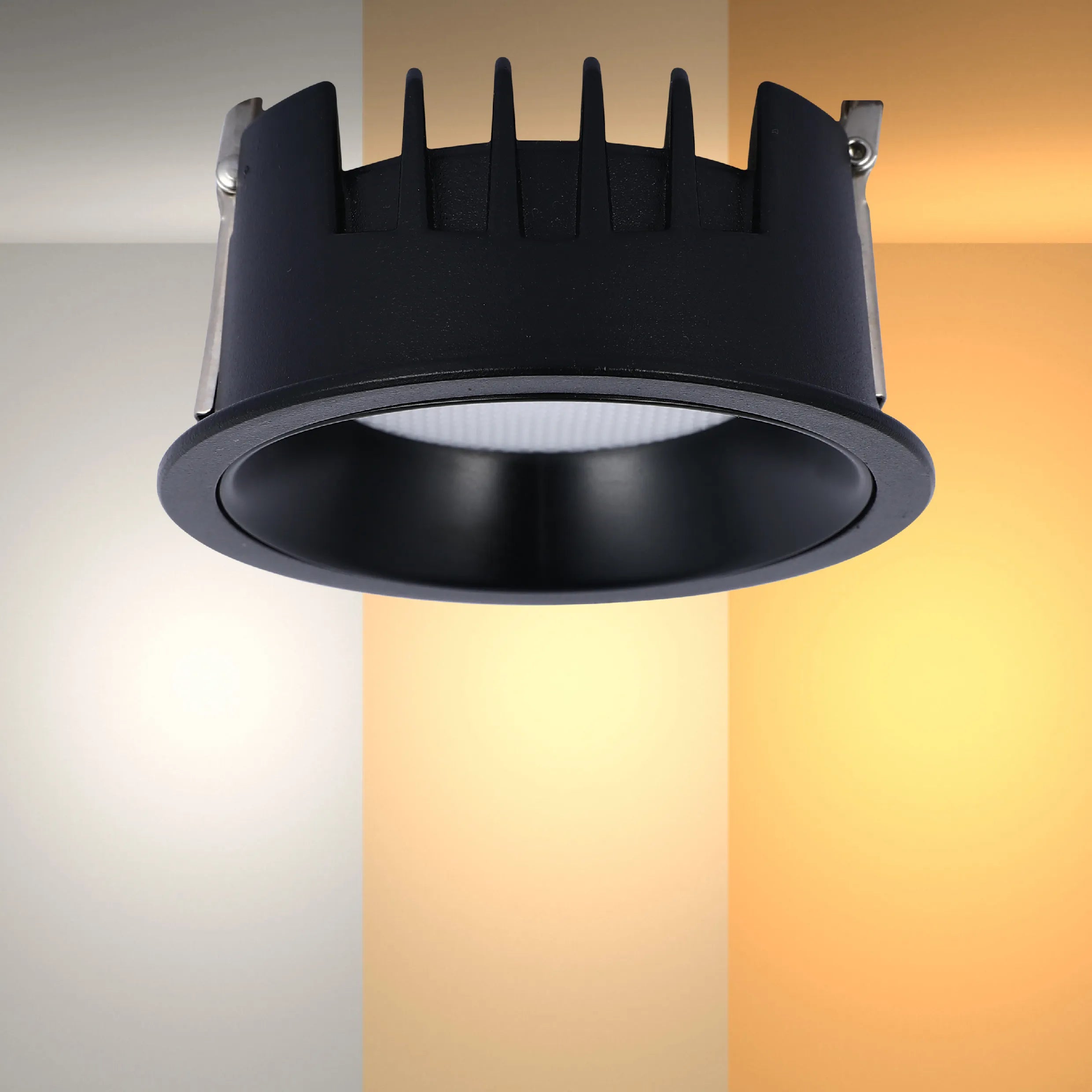 Circular Recessed LED Downlight - Black & White - Multiple Sizes
