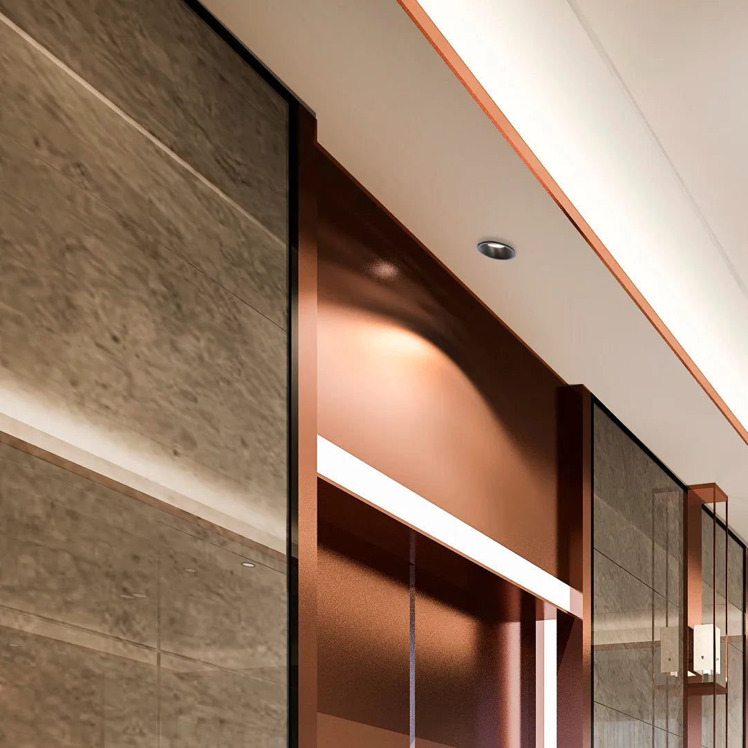 Circular Recessed LED Downlight - Black & White - Multiple Sizes