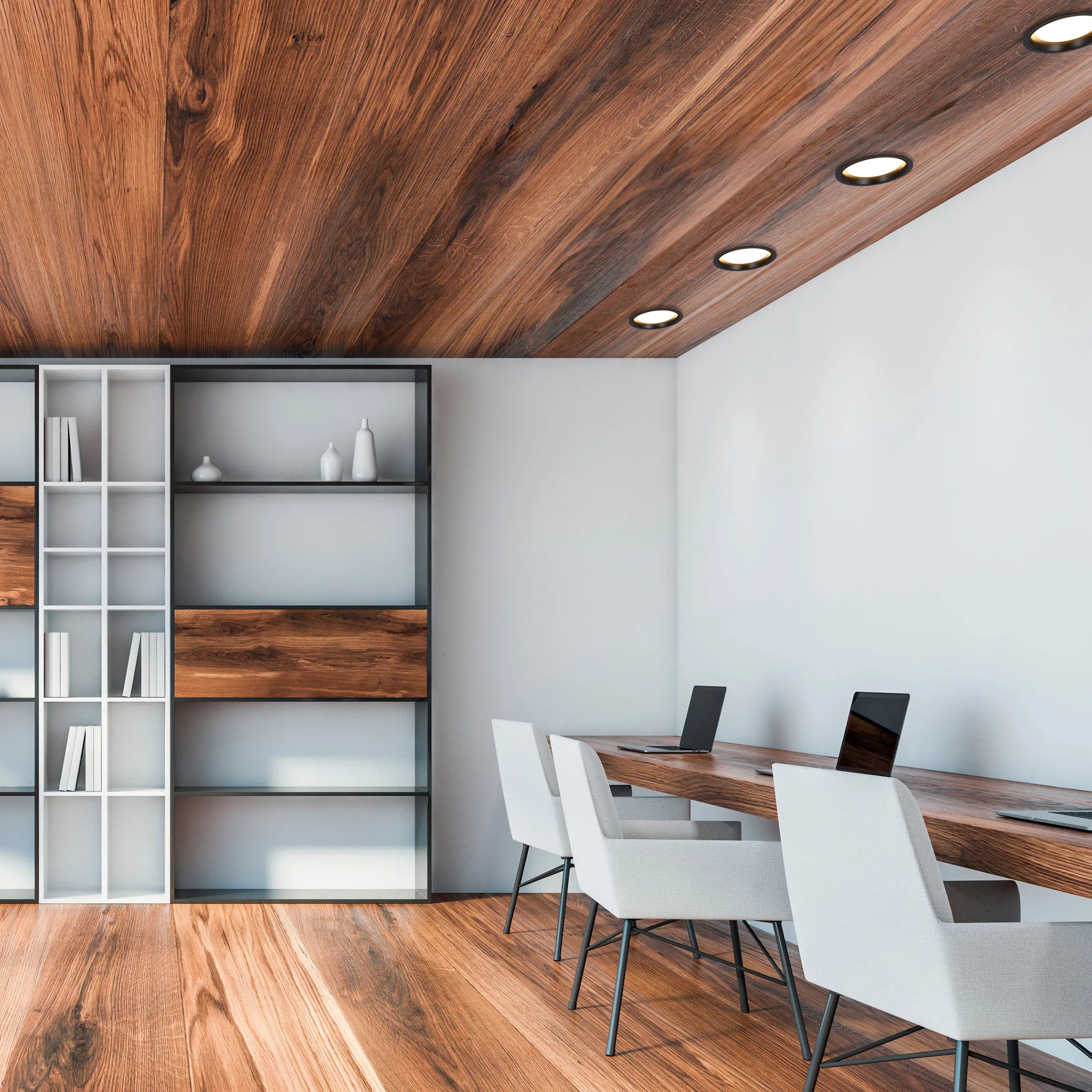 Circular Recessed LED Downlight - Black & White - Multiple Sizes