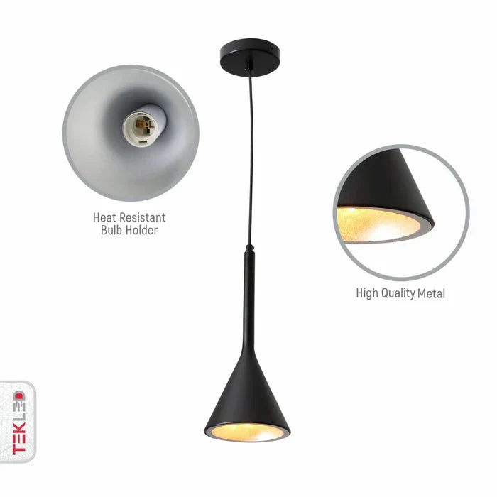 Funnel Nordic Modern Metal Ceiling Pendant Light E27 Fitting