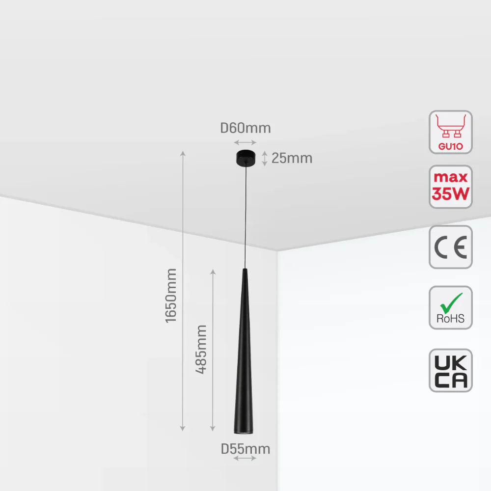 Cone Pendant Downlight GU10, Pendant Downlight, TEKLED 14