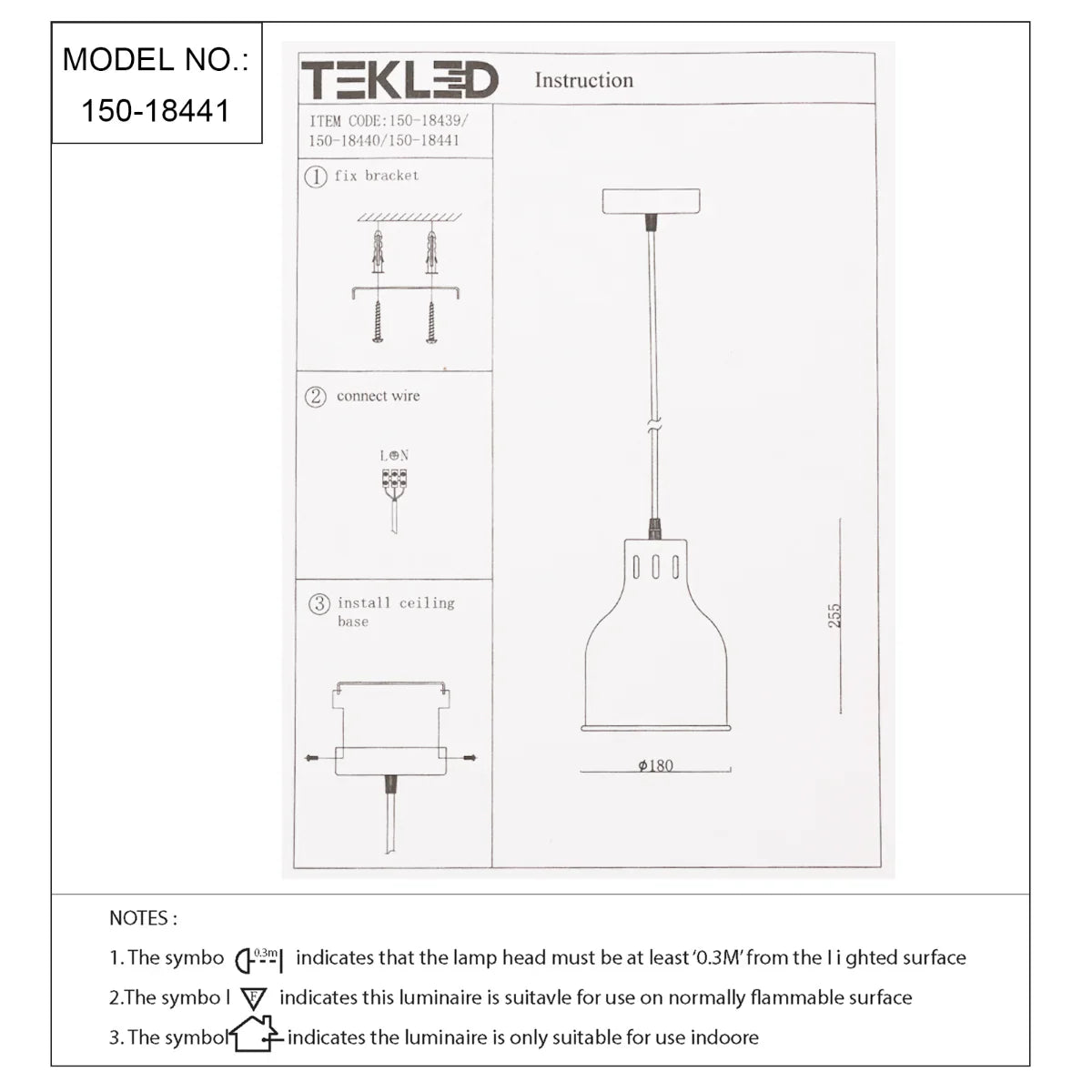 Technical specs of Contemporary Dome-Topped Cylinder Pendant Light 150-18441