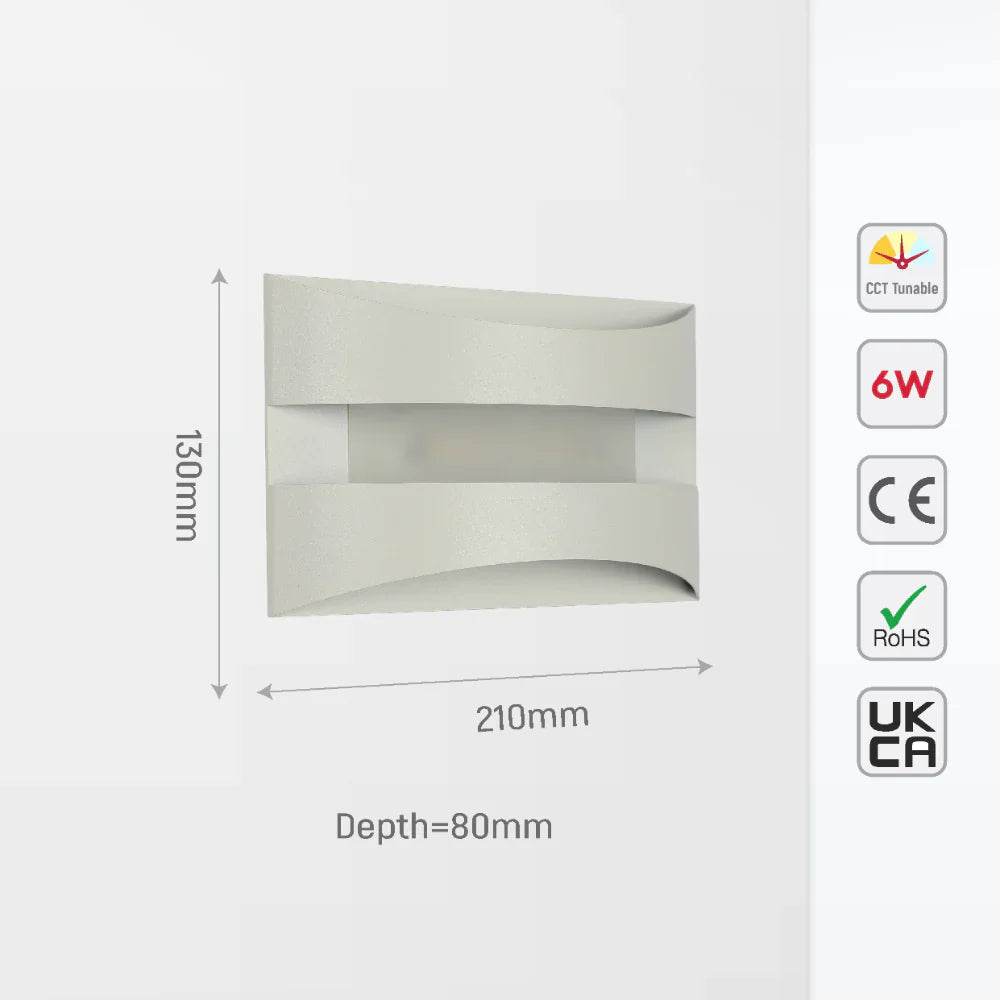 Contemporary Dual-Arc LED Wall Sconce 10