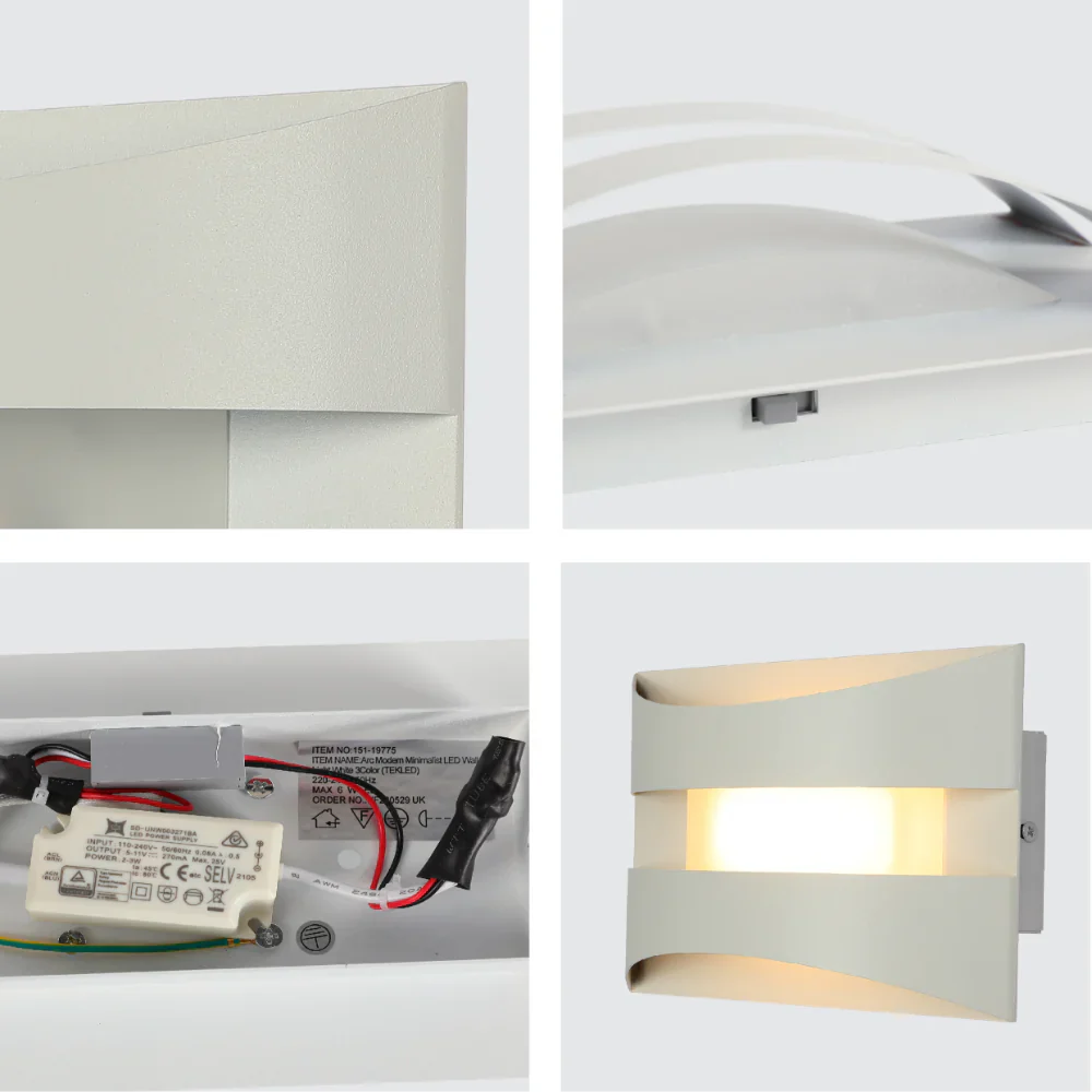 Contemporary Dual-Arc LED Wall Sconce 14