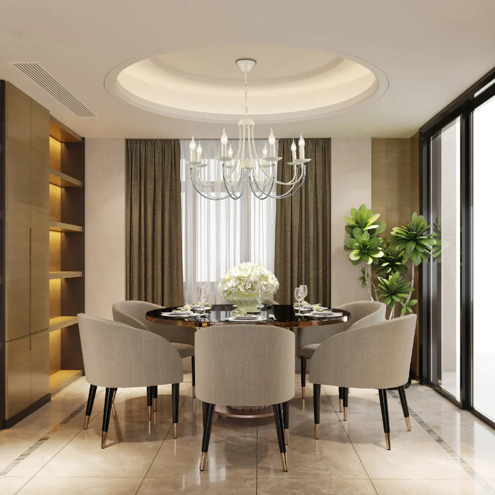 Interior application of Contour Cascade Dual Tone U-Shape Chandelier Ceiling Light | TEKLED 159-17975
