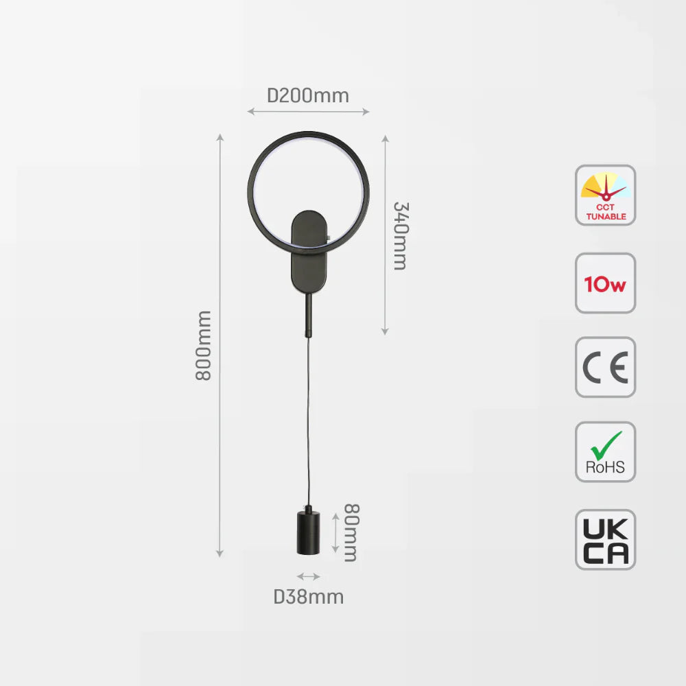 Cosmo Ring Dual-Light Wall Sconce 5