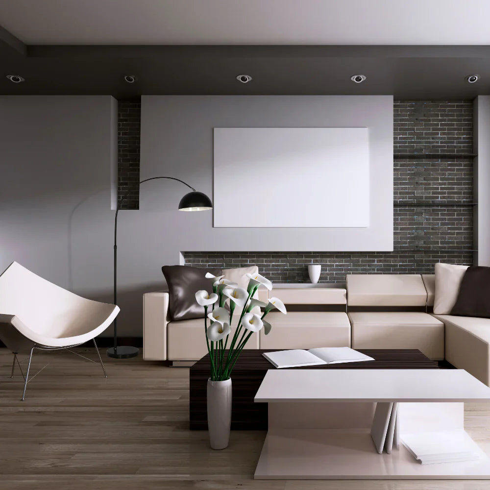 Curved Arc Floor Lamp with Rotatable Dome Shade in Black 2