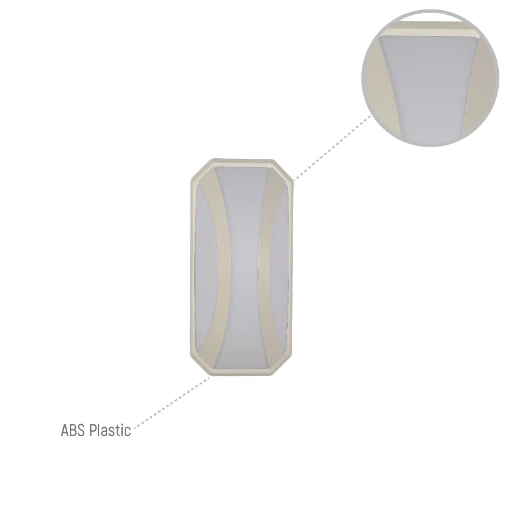 Curved Plastic Modern LED Outdoor Wall Light 15W 11