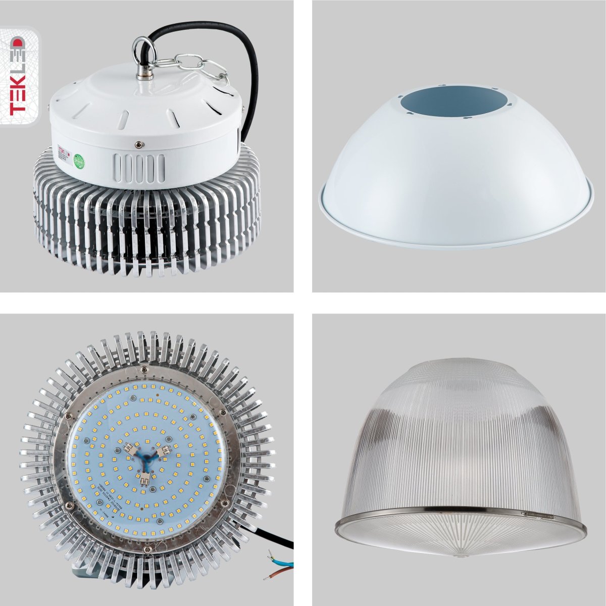 Detailed shots of LED Radiator Highbay 150W Cool White 4000K IP20 | TEKLED 230-03562