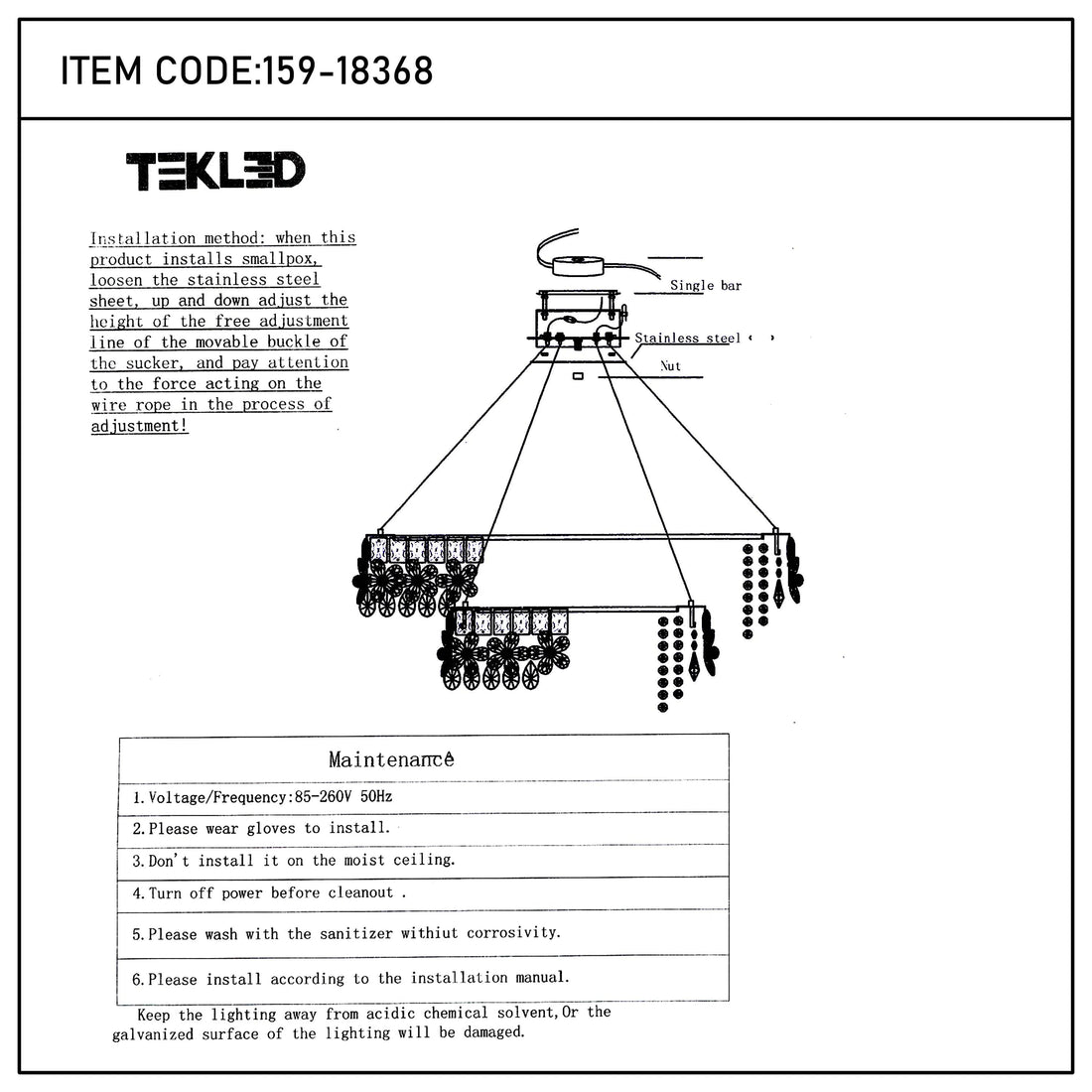 Dimmable Gold Tiered Crystal Chandelier