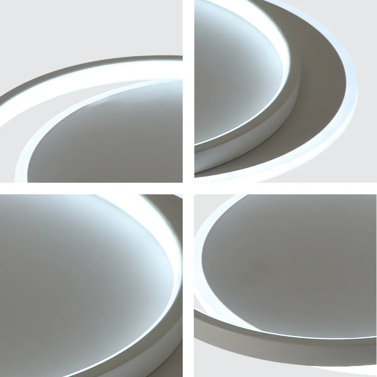 Close shots of Dual-Ring LED Flush Ceiling Light 159-18101