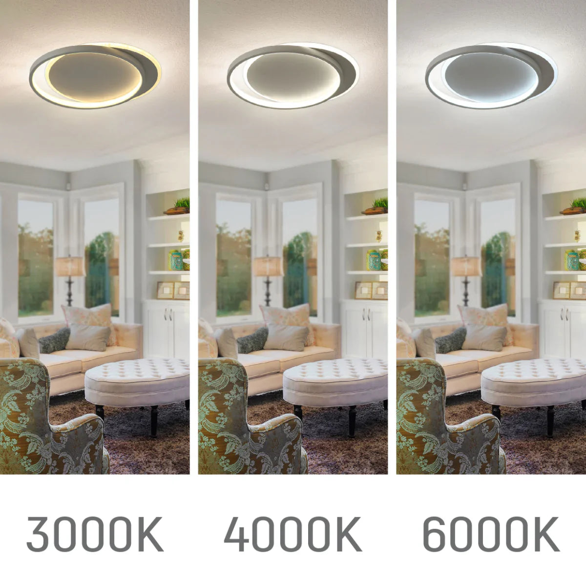 Dual-Ring LED Flush Ceiling Light 159-18101 in play