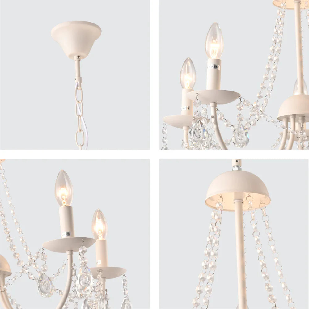 Details of Elegant Cascade Waterfall Crystal Chandelier Ceiling Light | TEKLED 159-17966