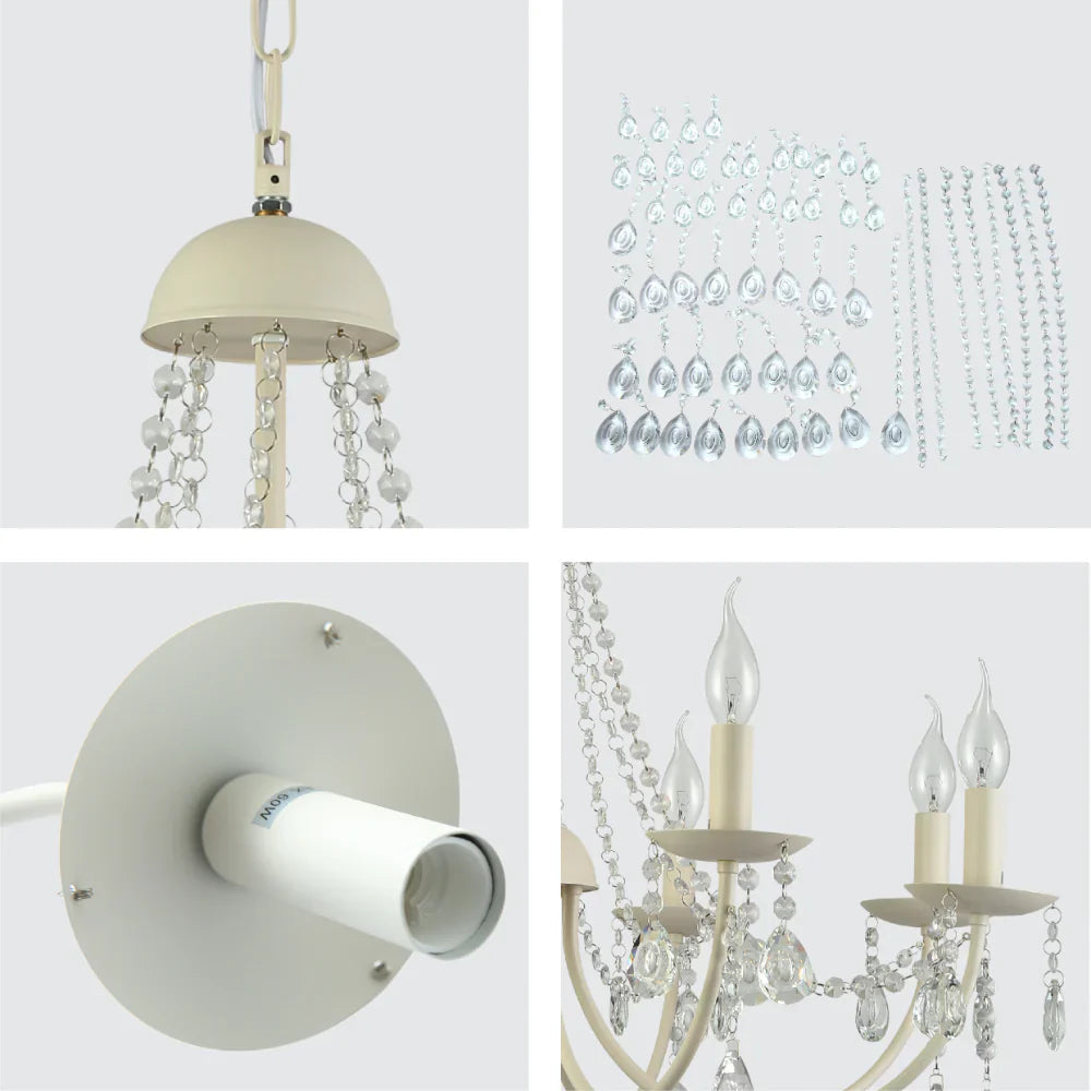 Details of Elegant Cascade Waterfall Crystal Chandelier Ceiling Light | TEKLED 159-17967