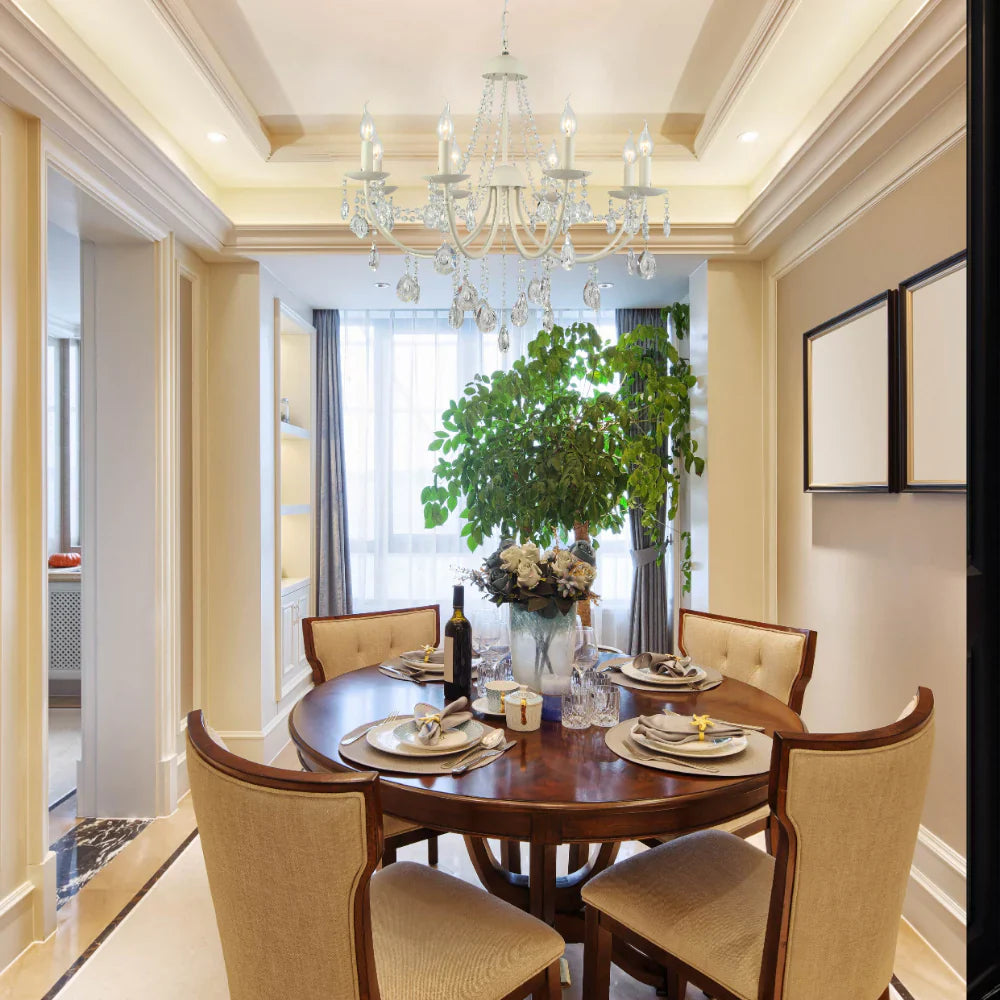 Living room kitchen bedroom use of Elegant Cascade Waterfall Crystal Chandelier Ceiling Light | TEKLED 159-17967