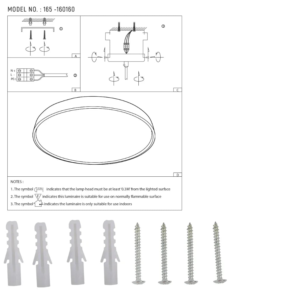 Elegant Contemporary Flush Mount LED Ceiling Light, LED Flush Ceiling Light, TEKLED 15