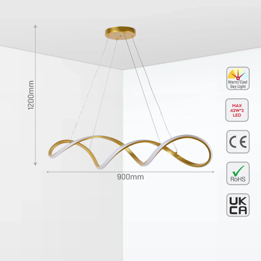 Elegant Infinity LED Pendant Light, Modern Ceiling Light, TEKLED 13