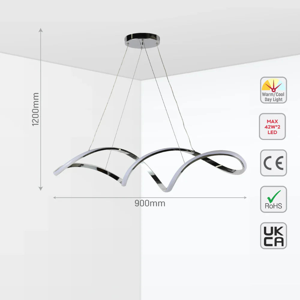 Elegant Infinity LED Pendant Light, Modern Ceiling Light, TEKLED 14