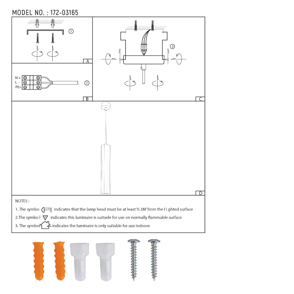Faceted Pendant Downlight GU10, Pendant Downlight, TEKLED 15