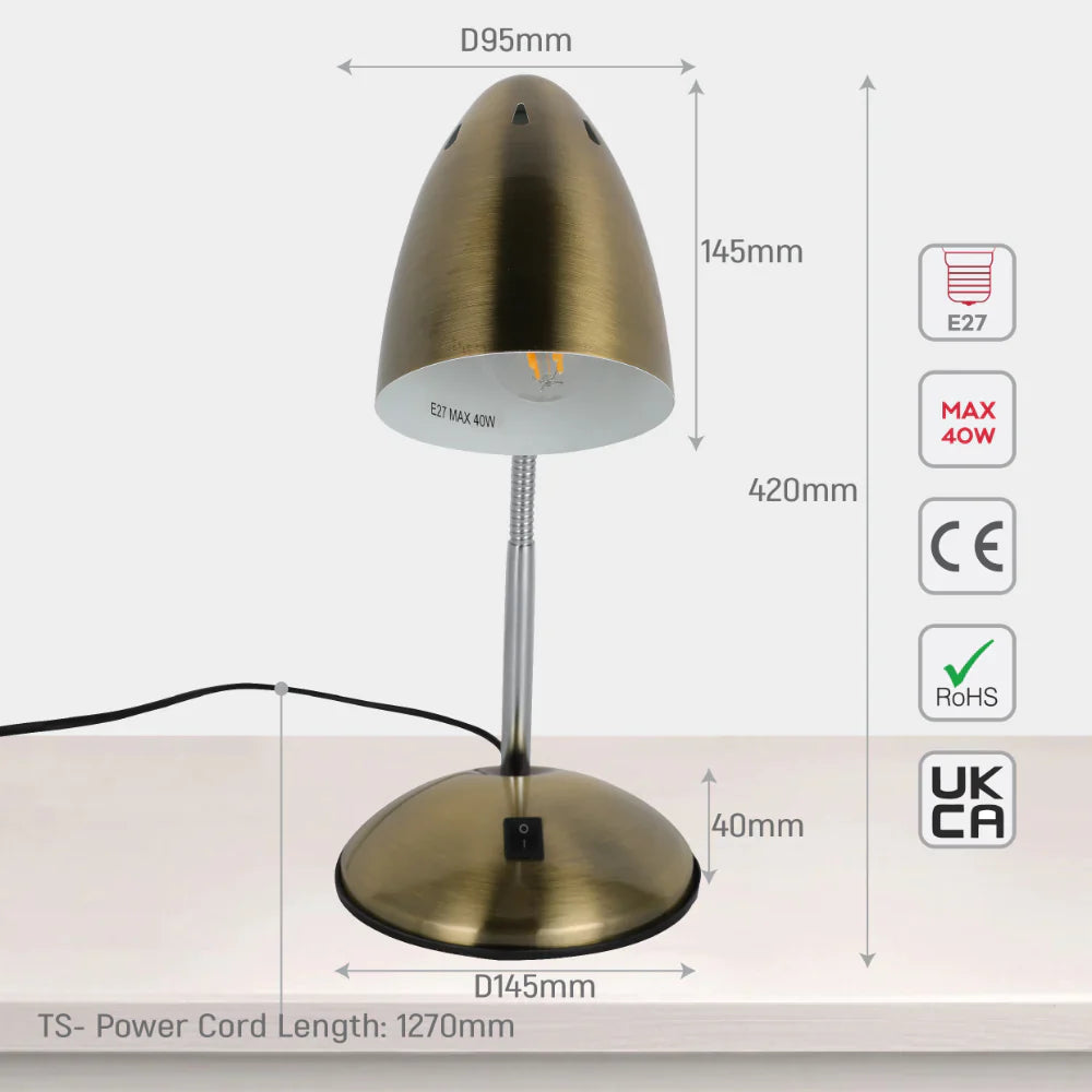 Flex Neck Metal Desk Lamp 13