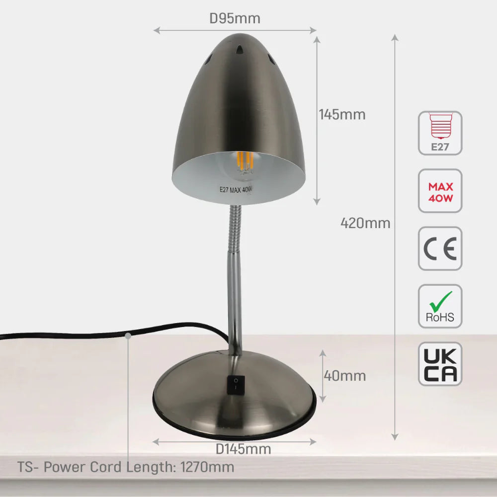 Flex Neck Metal Desk Lamp 15