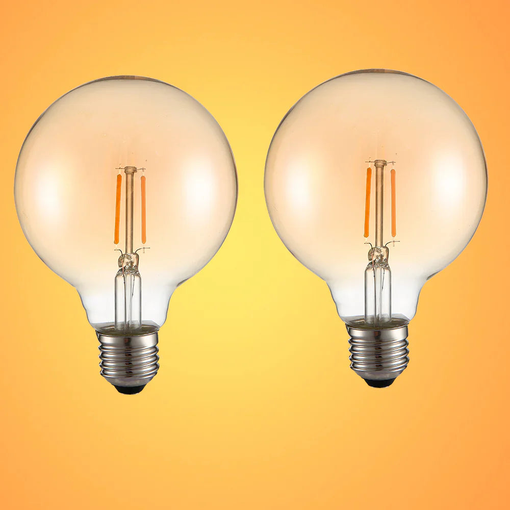 LED Filament Globe Bulb E27 Edison Screw Warm White 2400K 35