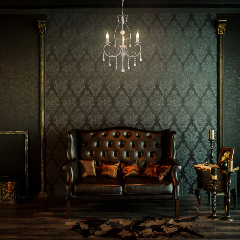 Interior application of Gallardos Minimal Chandelier Ceiling Light with Crystal Beads | TEKLED 152-171800