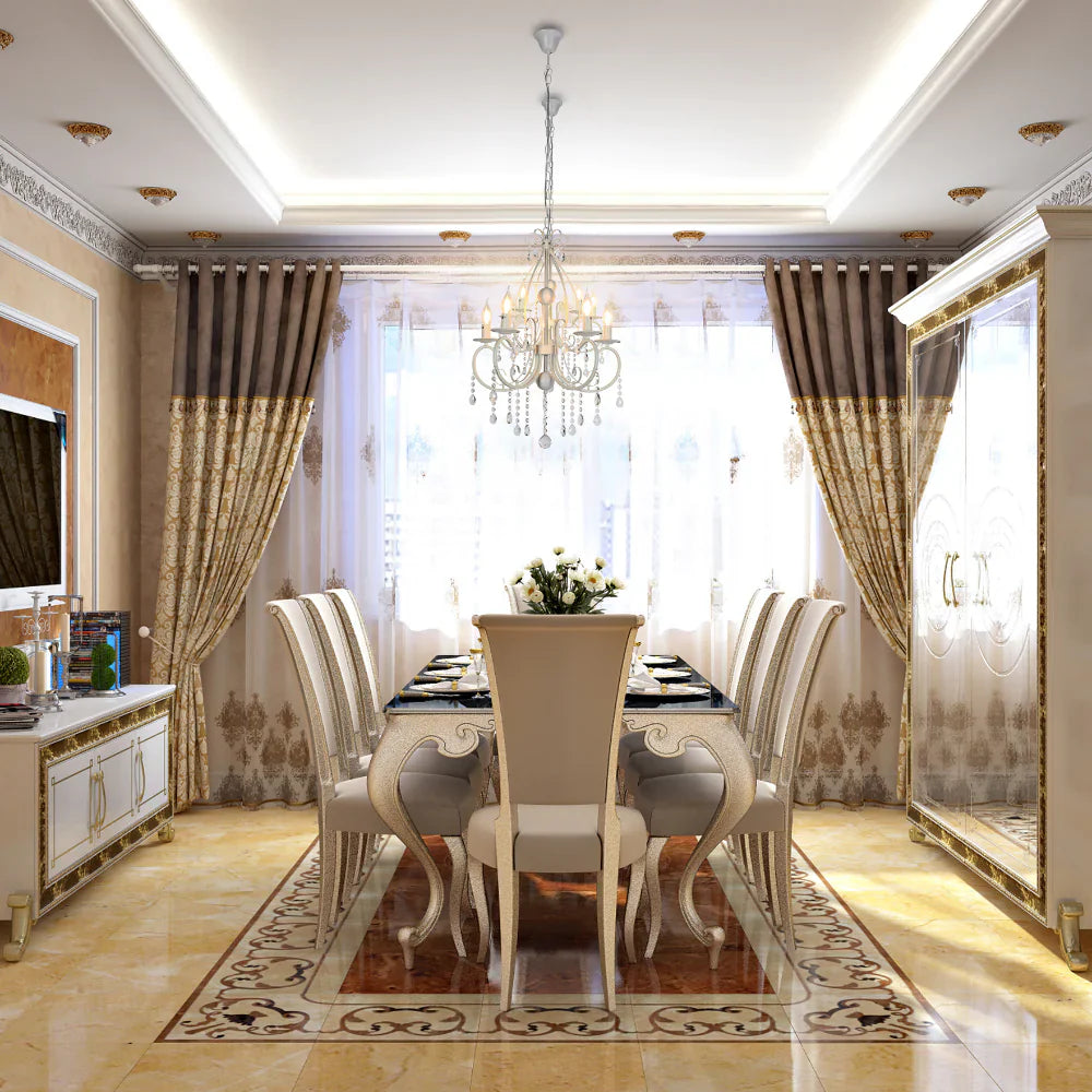 Interior application of Gallardos Minimal Chandelier Ceiling Light with Crystal Beads | TEKLED 152-171802