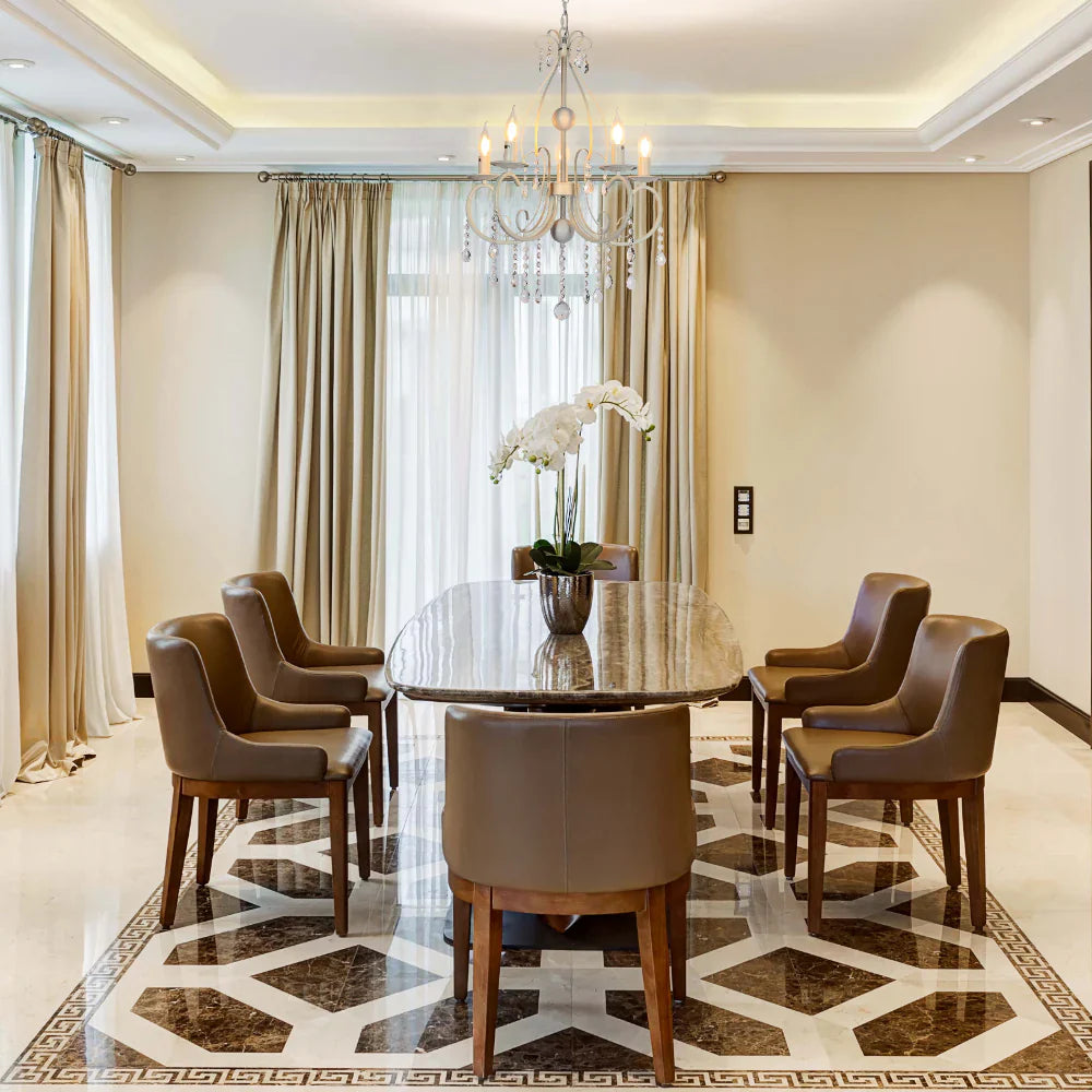 Interior use of Gallardos Minimal Chandelier Ceiling Light with Crystal Beads | TEKLED 152-171802