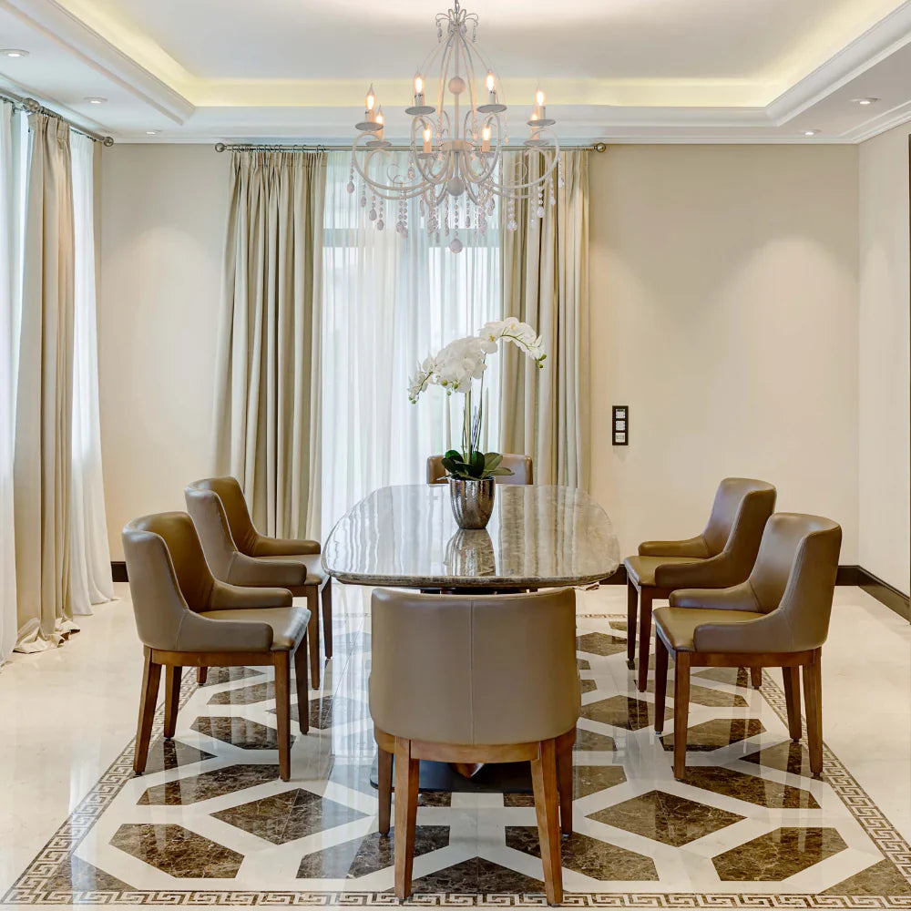 Living room kitchen bedroom use of Gallardos Minimal Chandelier Ceiling Light with Crystal Beads | TEKLED 152-171804