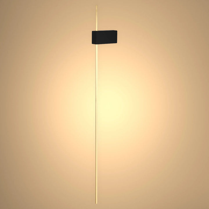 Aurora Slimline LED Wall Light – Modern Minimalist Dimmable Wall Sconce in Black & Gold