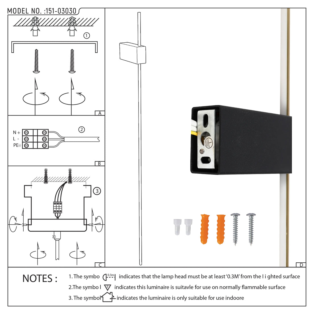 Aurora Slimline LED Wall Light – Modern Minimalist Dimmable Wall Sconce in Black & Gold