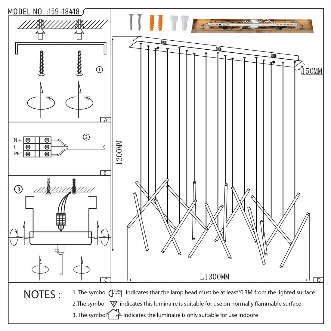 Gold Crisscross Modern Multi-Pendant Chandelier