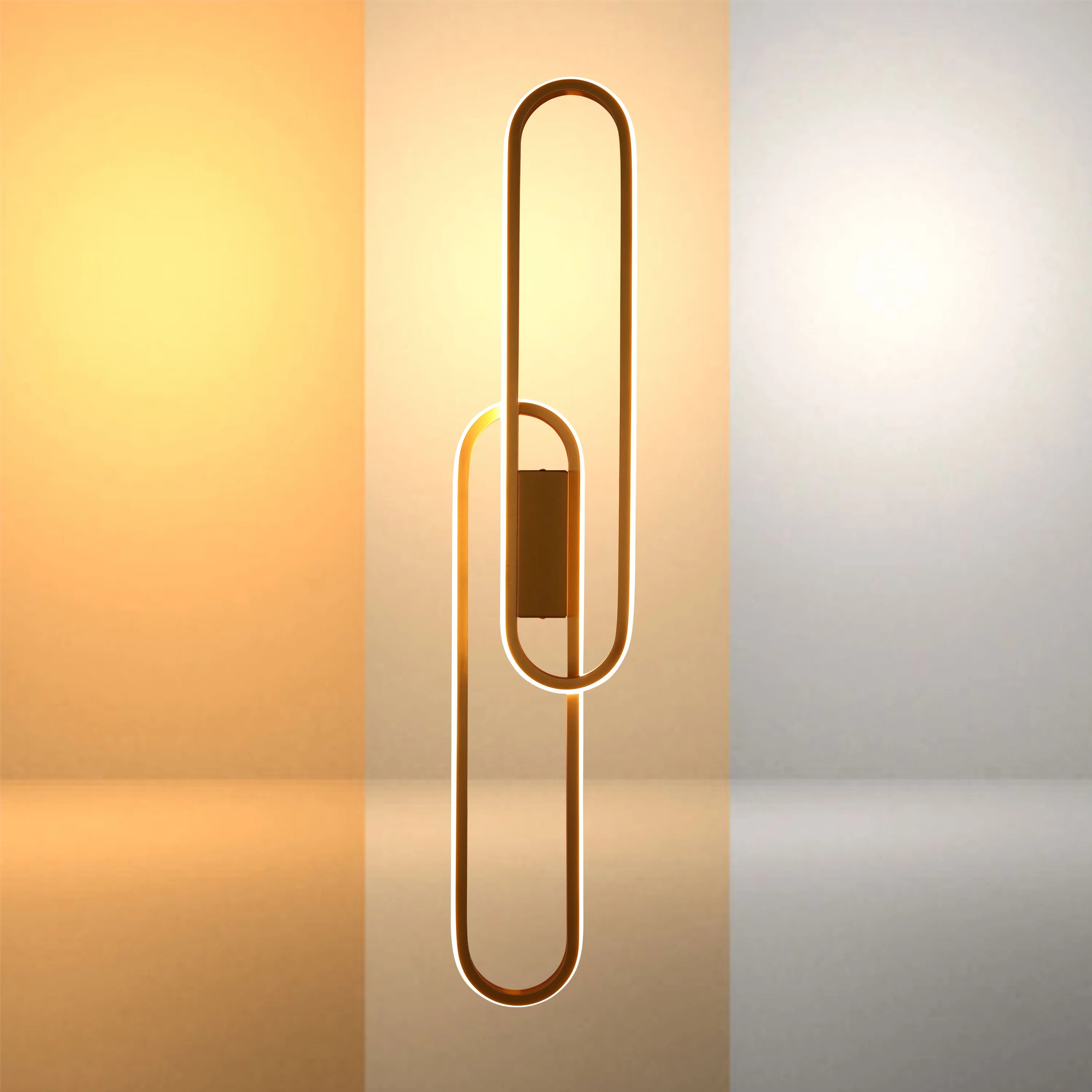 Gold Oblong LED Wall Light