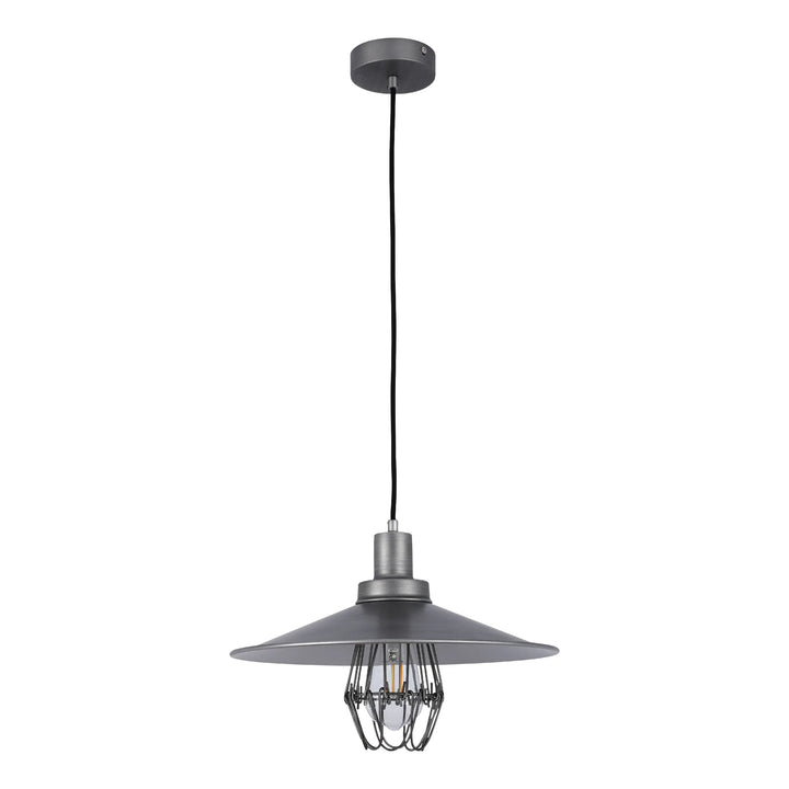 Grey Wire Cage Industrial Vintage Style Pendant Light E27