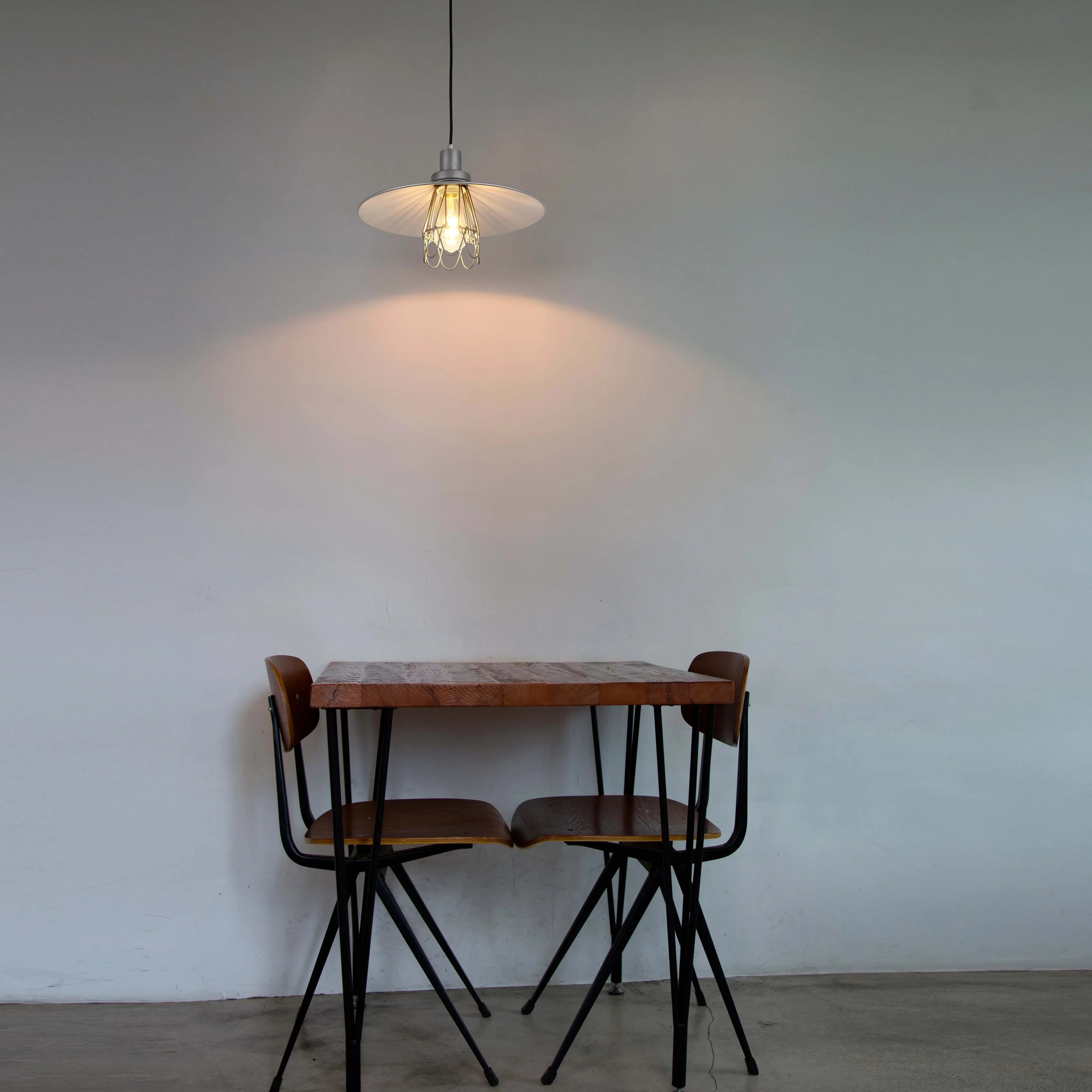 Grey Wire Cage Industrial Vintage Style Pendant Light E27