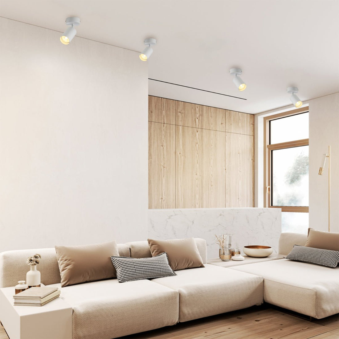 More interior usage of 1 Way Cylinder Spotlight with GU10 Fitting White | TEKLED 172-03056