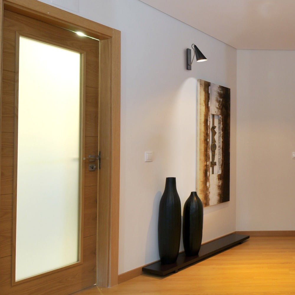 More interior usage of Black Metal Cone Wall Light with E27 Fitting | TEKLED 151-19648